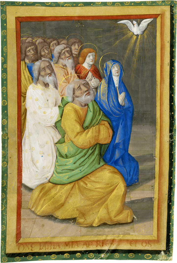 The Pentecost, from a Book of Hours